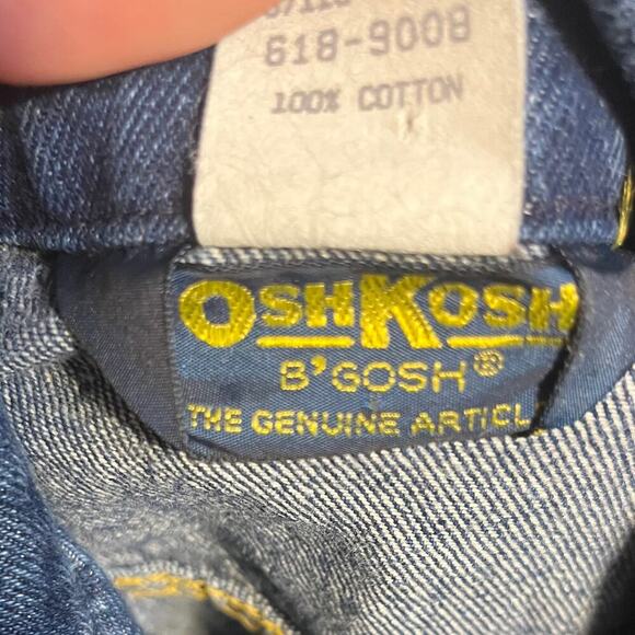 Vtg Oshkosh B Gosh Denim Jean Jacket Kids Sz 4 Toddler Snap Button Union USA - Picture 6 of 8